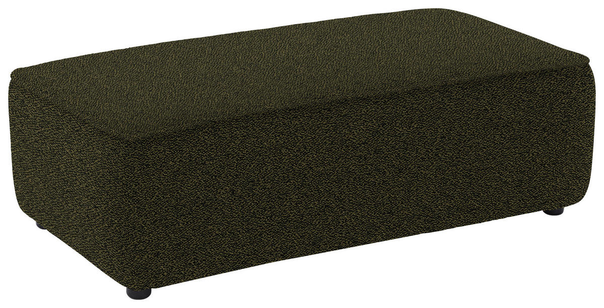 ECKSOFA in Flachgewebe Olivgrün  341/164 cm  - Schwarz/Olivgrün, Design, Kunststoff/Textil (341/164cm) - W.Schillig