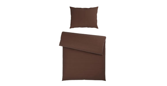 BETTWÄSCHE 2-teilig Mavie Satin 140/200 cm  - Braun, Basics, Textil (140/200cm) - Novel
