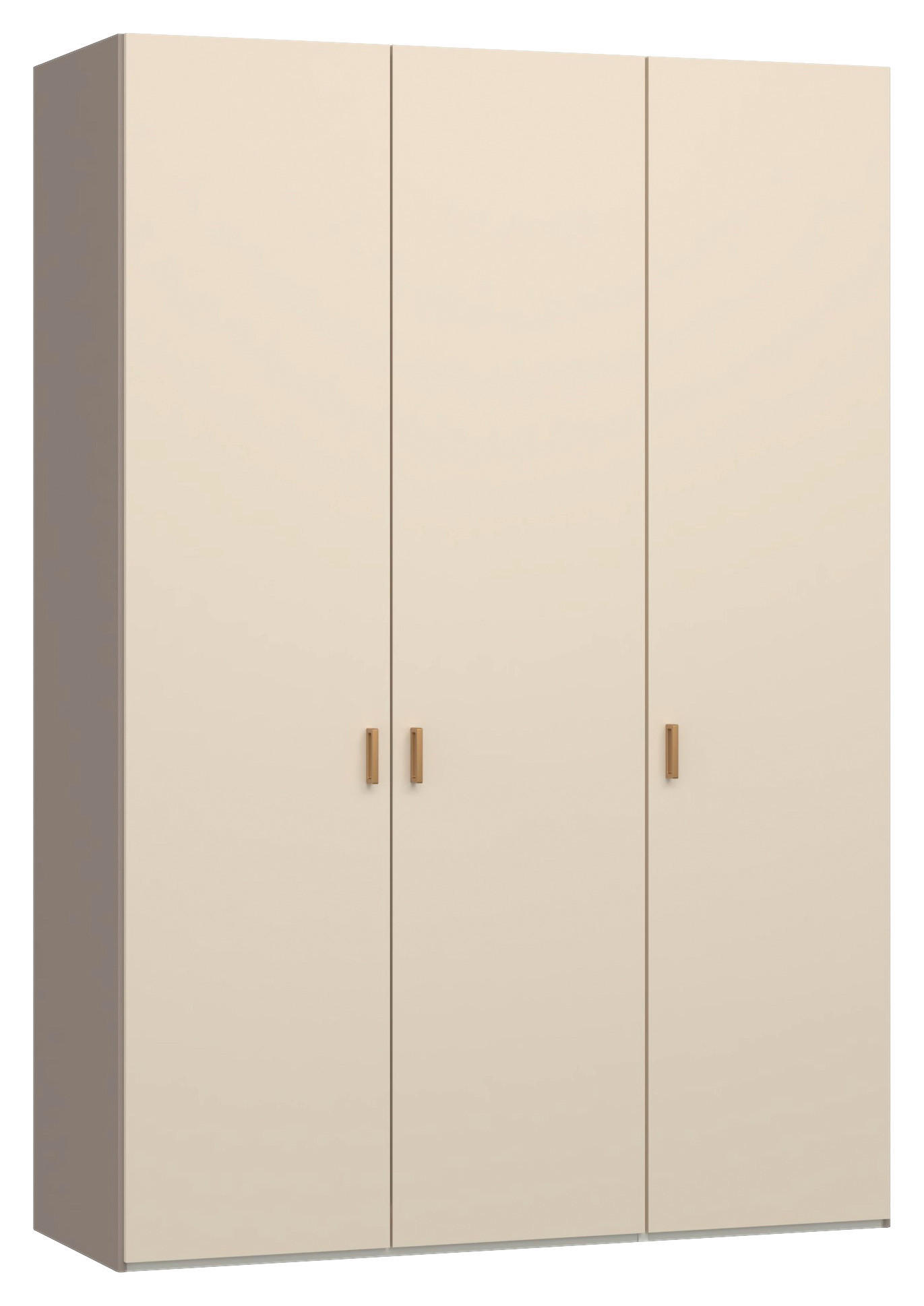 DREHTÜRENSCHRANK 152/220/59 cm,  in Creme, Hellbraun, 3-türig  - Hellbraun/Creme, Design, Glas/Holzwerkstoff (152/220/59cm) - Jutzler