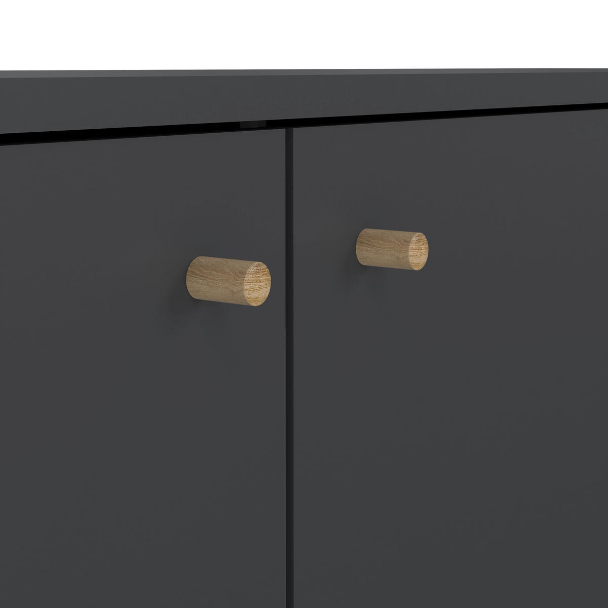 SIDEBOARD 147,2/81,7/39,1 cm  - grå/ekfärgad, Design, trämaterial/trä (147,2/81,7/39,1cm) - Best Price