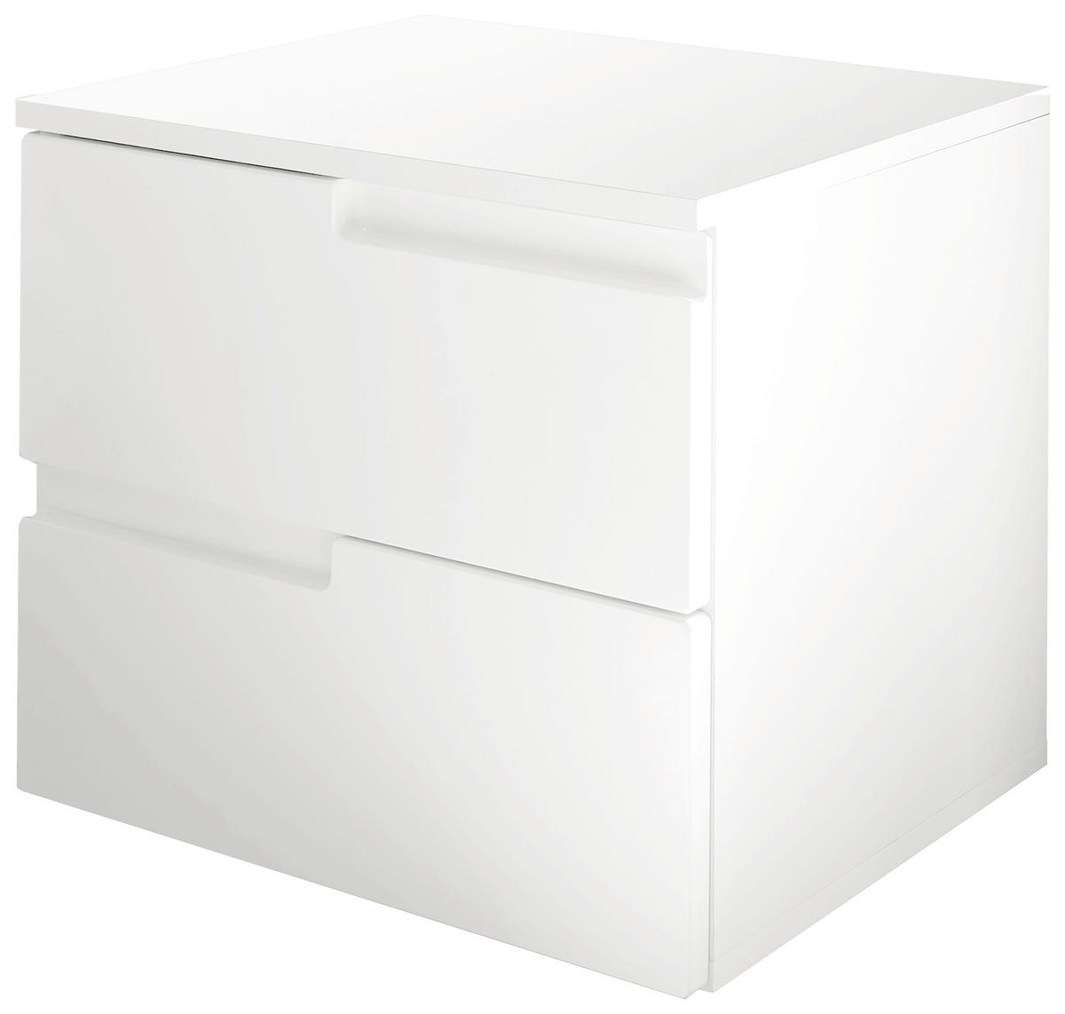 NOĆNI ORMARIĆ bijela, bijela visoki sjaj   - bijela/bijela visoki sjaj, Moderno, drvni materijal/plastika (46,2/41,7/40cm) - Carryhome