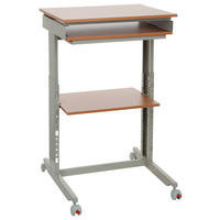 SCHREIBTISCH  Grau, Buchefarben  - Buchefarben/Grau, Basics, Holzwerkstoff/Kunststoff (60/71,5-107,5/50cm) - MID.YOU