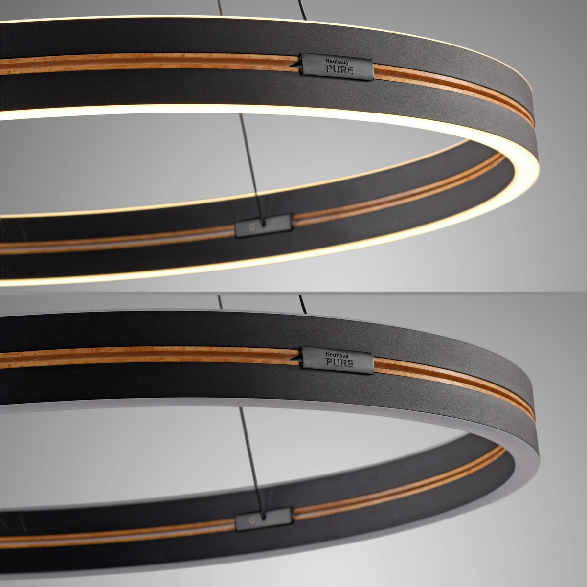 LED-HÄNGELEUCHTE 70.1/70.1/350 cm  - Schwarz, Design, Kunststoff/Metall (70.1/70.1/350cm) - Neuhaus PURE