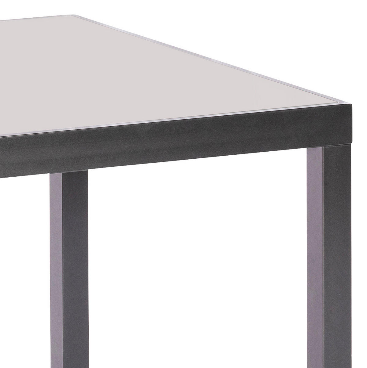 GARTENTISCH Metall, Glas Graphitfarben rechteckig  - Graphitfarben, KONVENTIONELL, Glas/Metall (150/90/72cm) - Gardenson