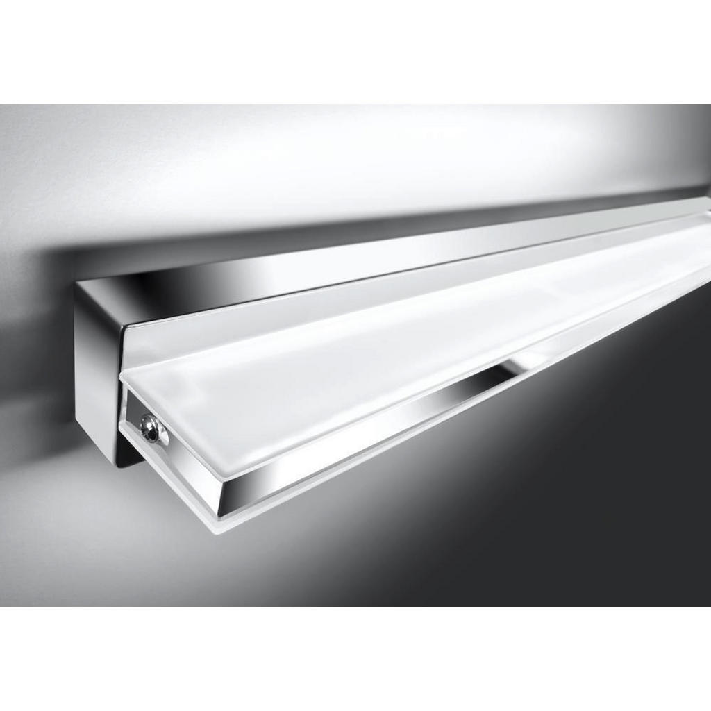 Thumbnail - Badezimmer-Wandleuchte Sumo, Chrom, Metall, rechteckig,rechteckig, 60x4.5x10 cm, RoHS, Europäischer Sicherheitsstandard,...