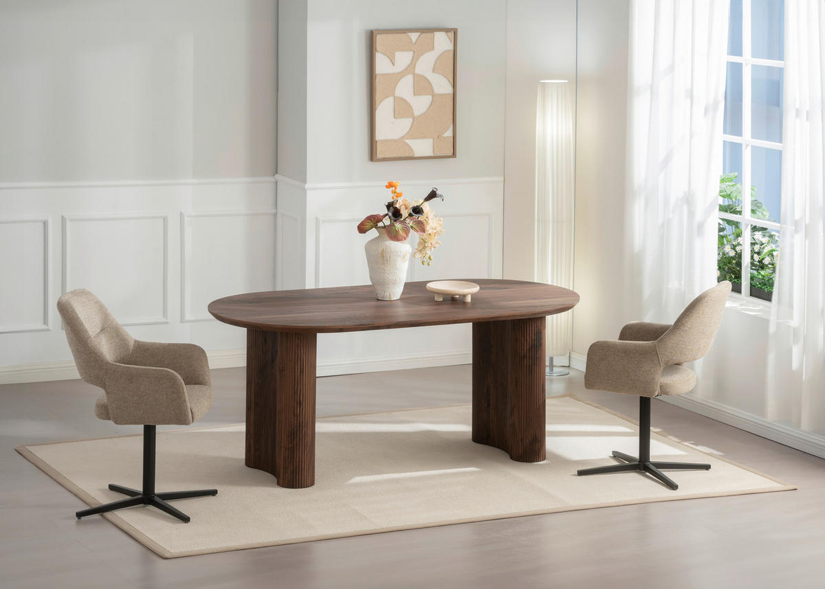 ESSTISCH in Holzwerkstoff 180/90/75 cm   - Walnussfarben, Basics, Holzwerkstoff (180/90/75cm) - Livetastic