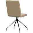 STUHL  Lederauswahl  Echtleder  - Beige, Design, Leder/Metall (45/96/58cm) - Moderano