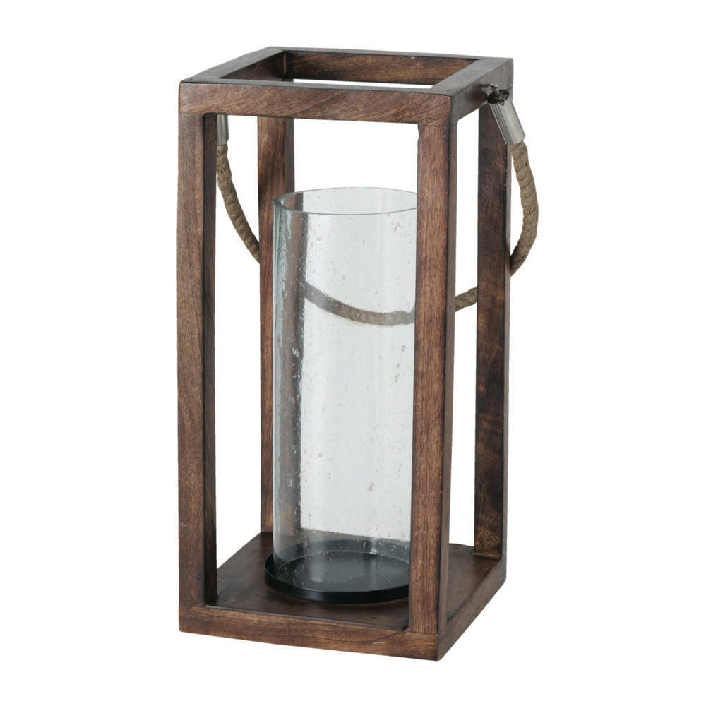 WINDLICHT  - Design, Glas/Holz (20/20/42cm) - Boltze Home