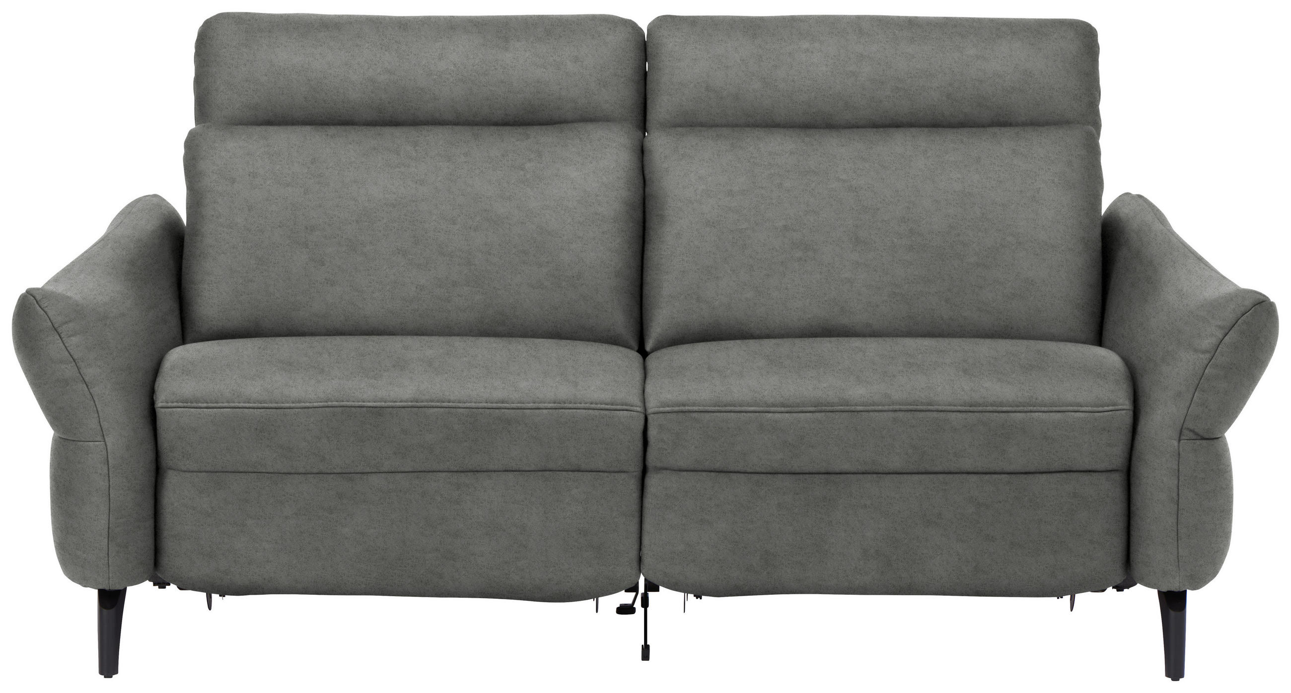 2-SITZER-SOFA in Leder Dunkelgrau  - Dunkelgrau/Anthrazit, Design, Leder/Metall (187/92/97cm) - Himolla Komfortklass