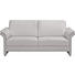 SITZGARNITUR Mikrofaser Silberfarben - Silberfarben/Schwarz, KONVENTIONELL, Kunststoff/Textil (172/85/89cm) - Pure Home Comfort