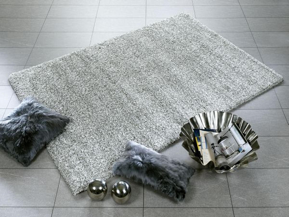 HOCHFLORTEPPICH 60/90 cm FANTASY SHAGGY Silberfarben  - Silberfarben, Basics, Textil (60/90cm) - Novel