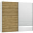 SCHWEBETÜRENSCHRANK in Weiß, Eichefarben - Eichefarben/Silberfarben, Design, Glas/Holzwerkstoff (252,8/220/65cm) - Jutzler SCHWEBETÜRENSCHRANK in Weiß, Eichefarben - Eichefarben/Silberfarben, Design, Glas/Holzwerkstoff (252,8/220/65cm) - Jutzler