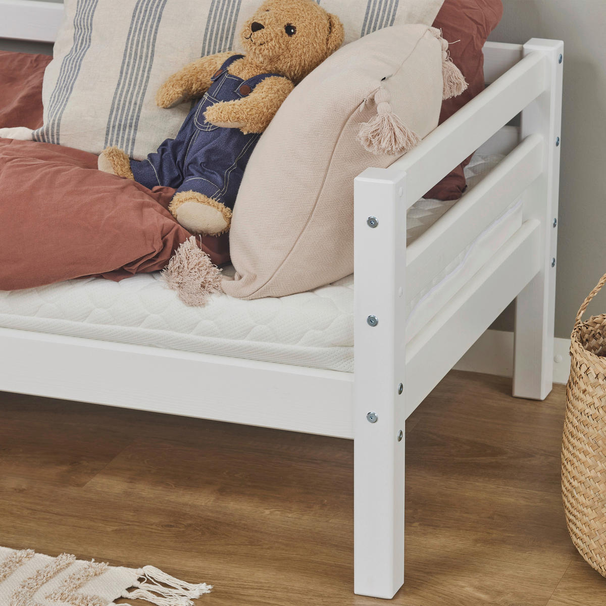 KINDER-/JUNIORBETT 70/160 cm  in Weiß  - Naturfarben/Weiß, MODERN, Holz (70/160cm) - MID.YOU