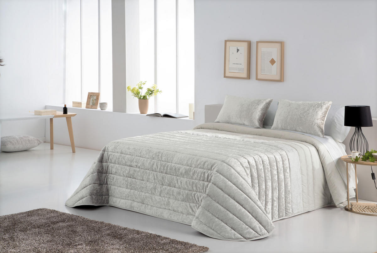 PREKRIVAČ 235/270 cm   - svijetlo siva, Konvencionalno, tekstil (235/270cm)