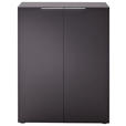 GARDEROBE 3-teilig  in 135/190/39 cm  - Wengefarben/Anthrazit, Design, Glas/Holzwerkstoff (135/190/39cm) - Carryhome