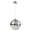 HÄNGELEUCHTE 30/120 cm    - Chromfarben/Transparent, Design, Glas/Metall (30/120cm) - Globo