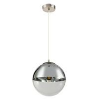 HÄNGELEUCHTE 25/120 cm   - Chromfarben/Transparent, Design, Glas/Metall (25/120cm) - Globo