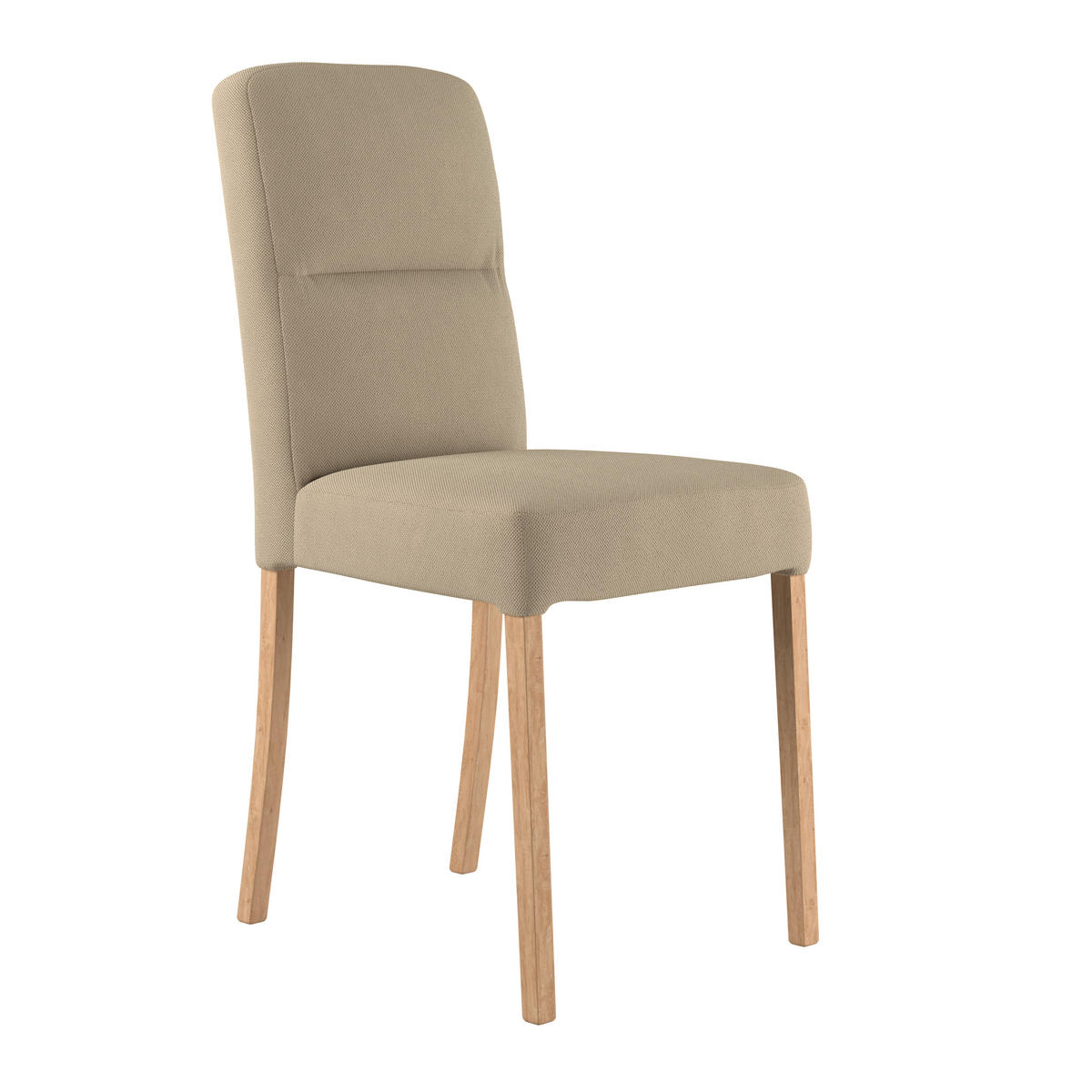 STUHL - Eichefarben/Beige, KONVENTIONELL, Holz/Textil (43/91/58cm) - Livetastic