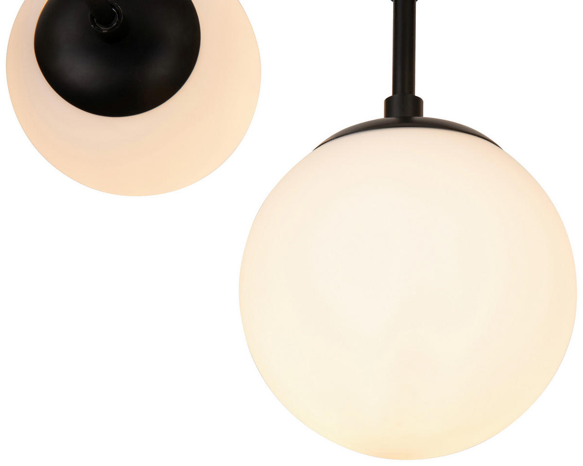 DECKENLEUCHTE 124/40/50 cm   - Weiß, Trend, Glas/Metall (124/40/50cm) - Novel