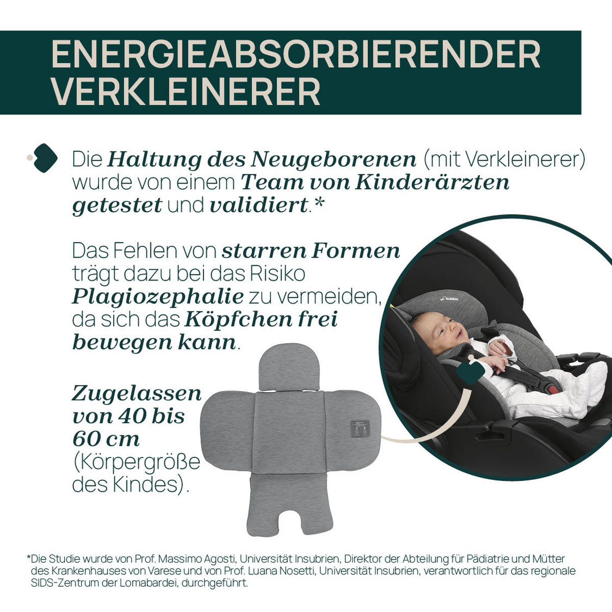 KINDERAUTOSITZ First Seat Recline I-Size   - Dunkelgrau/Hellgrau, Basics, Textil (44/58/60/65cm) - Chicco