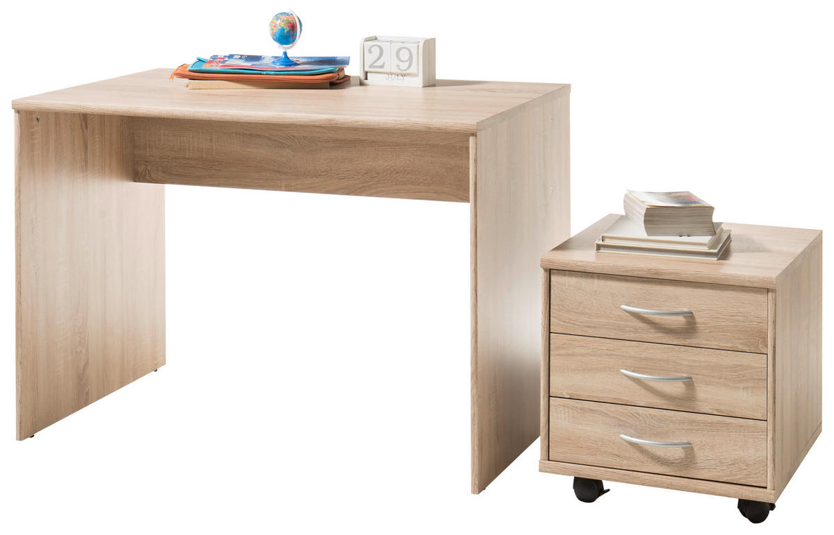 PISALNA MIZA leseni material hrast sonoma  - hrast sonoma, Basics, leseni material (106/75/75cm) - Carryhome