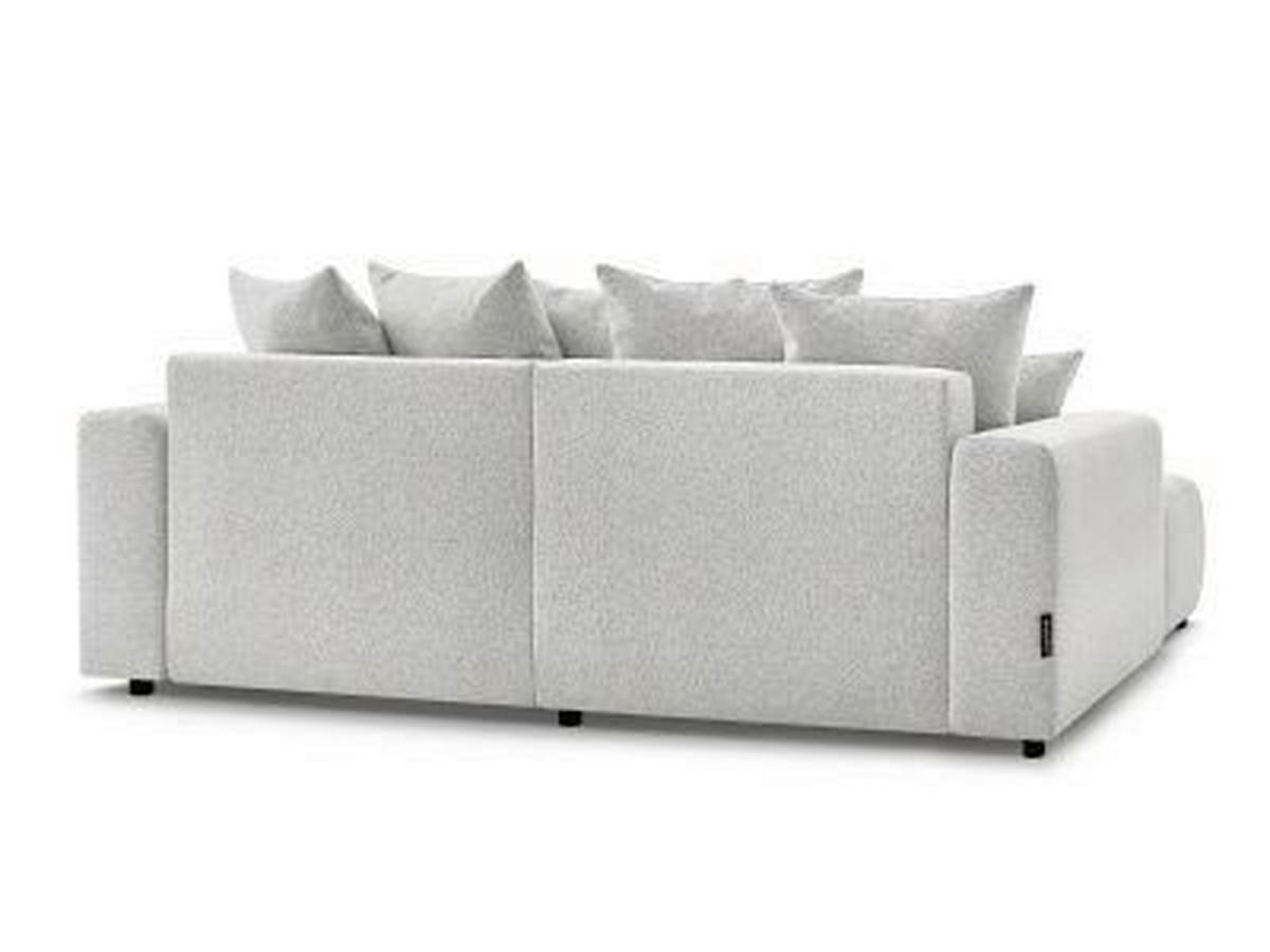 ECKSOFA Ottomane links  ATILLA Hellgrau Flachgewebe  - Hellgrau/Schwarz, MODERN, Kunststoff/Textil (149/244cm)