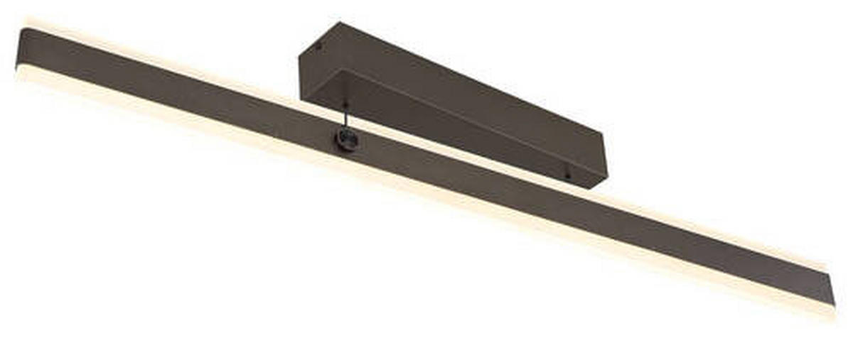 LED-HÄNGELEUCHTE 96/7,5/170 cm    - Titanfarben/Opal, Design, Kunststoff/Metall (96/7,5/170cm) - Globo