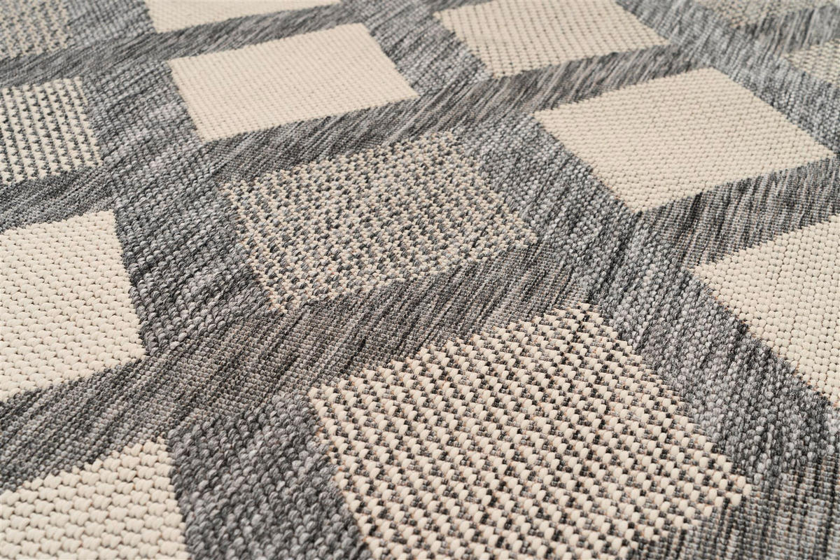 LÄUFER 80/150 cm Splash 800 Creme / Grau  - Creme/Grau, KONVENTIONELL, Textil (80/150cm)