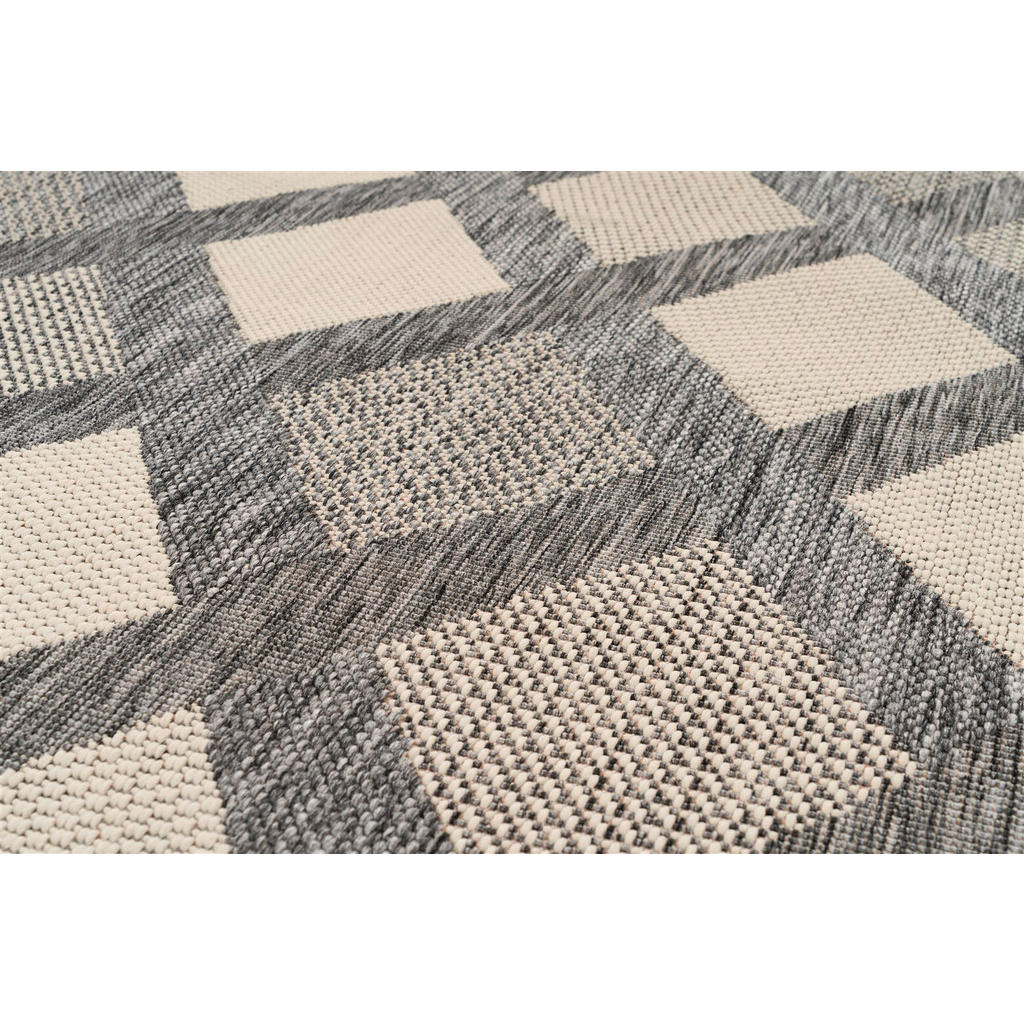 Thumbnail - Flachwebeteppich Splash 800 Creme / Grau, Creme, Grau, Retro, rechteckig, 200x290 cm, pflegeleicht, Teppiche & Böden, Te...