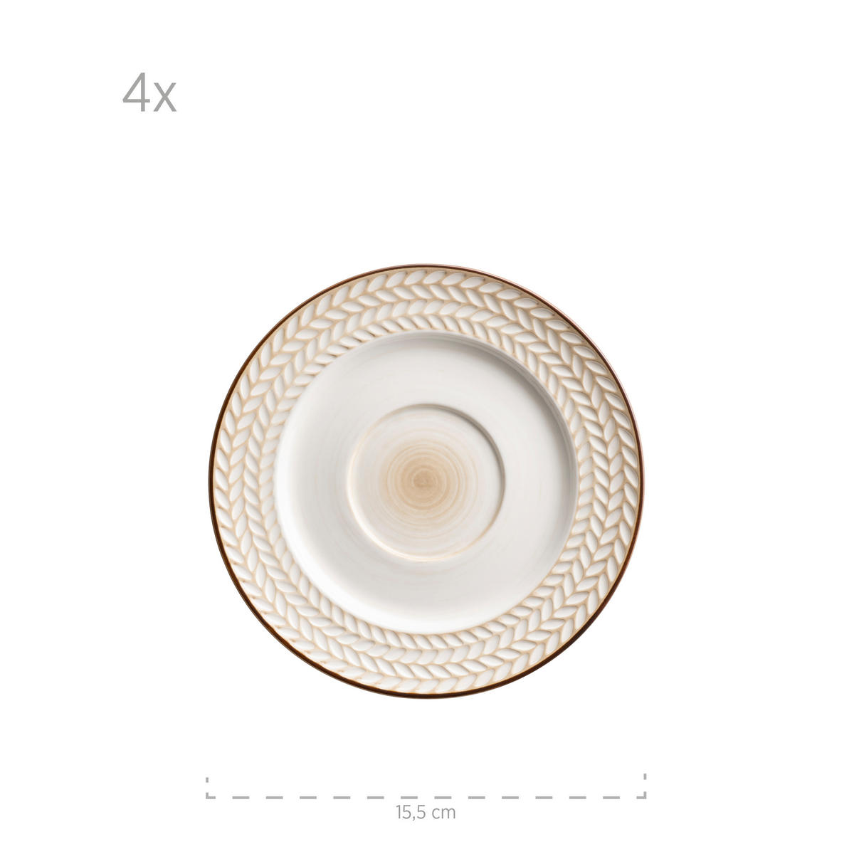 KAFFEESERVICE Weiß Prospero 12-teilig  - Weiß, Basics, Keramik (24,5/24,5/22,5cm) - Mäser