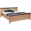 BETT 180/200 cm  in Dunkelgrau, Eiche Artisan  - Dunkelgrau/Eiche Artisan, ROMANTIK / LANDHAUS (180/200cm) - Hom`in