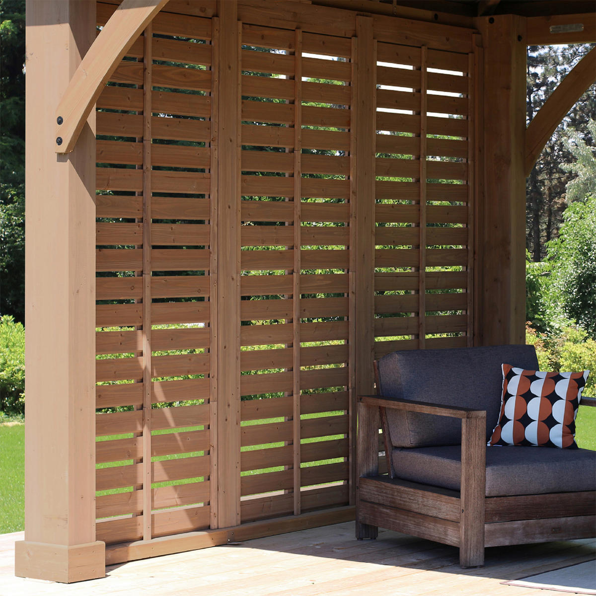 PAVILLON-SEITENTEIL 322,6/226,7/7,6 cm  - Naturfarben, Basics, Holz (322,6/226,7/7,6cm) - Ambia Garden
