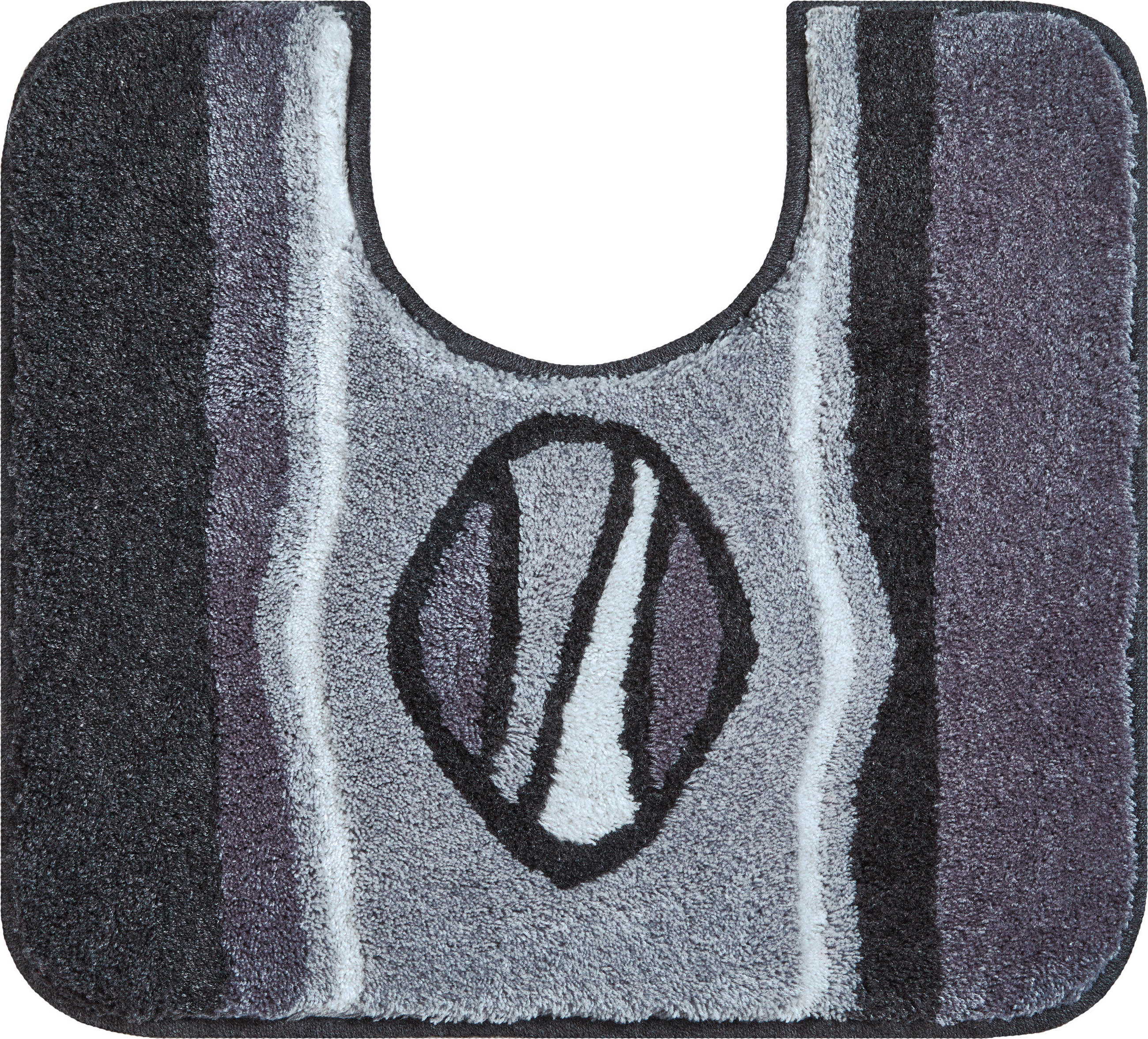 WC-VORLEGER Anthrazit 50/55 cm  - Anthrazit, Basics, Kunststoff/Textil (50/55cm) - Grund