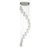 LED SVJETILJKA VISEĆA     52/200/52 cm    - prozirno/boje kroma, Design, staklo/metal (52/200/52cm)