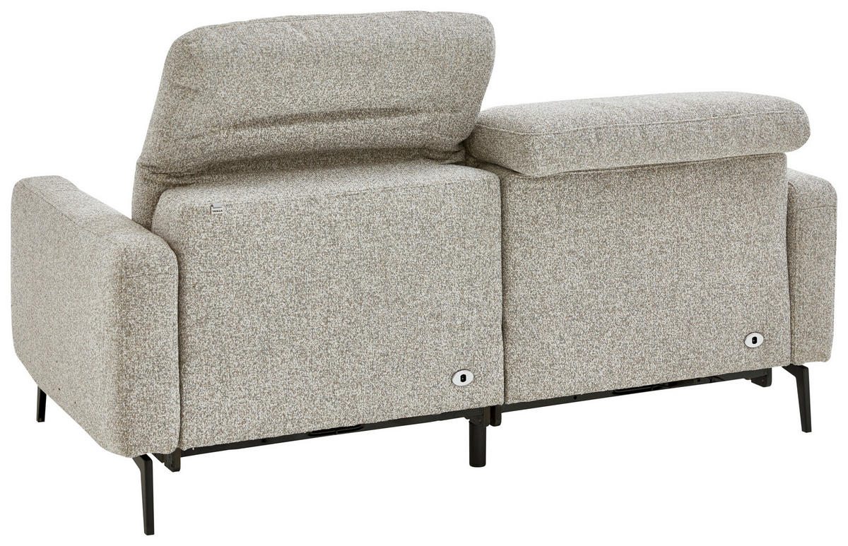 2,5-SITZER Chenille Sandfarben  - Sandfarben/Schwarz, Design, Textil/Metall (182/82/107cm) - Dieter Knoll