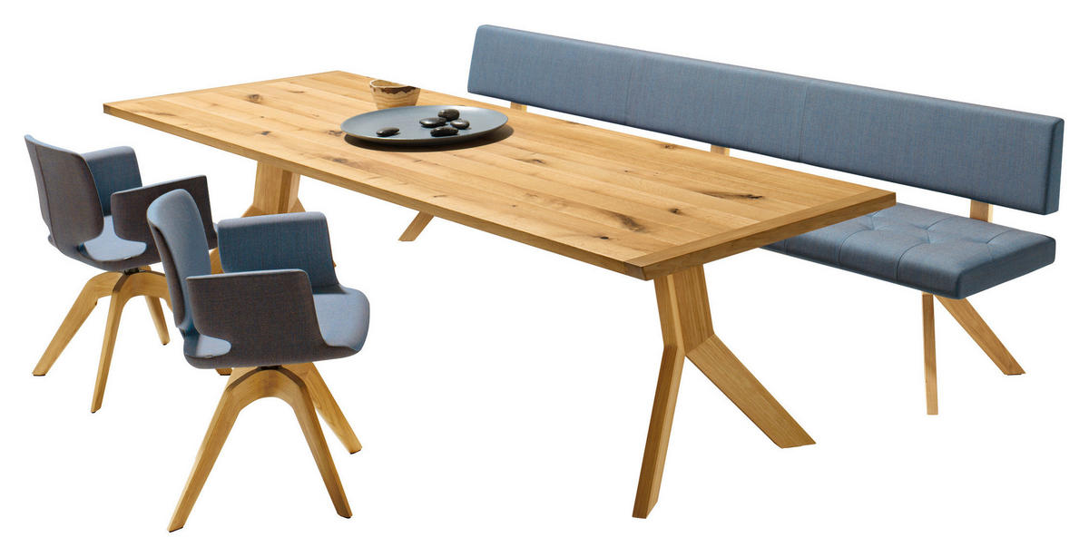 ESSTISCH in Holz 140/100/75 cm  - Wildeiche, Design, Holz (140/100/75cm) - TEAM 7