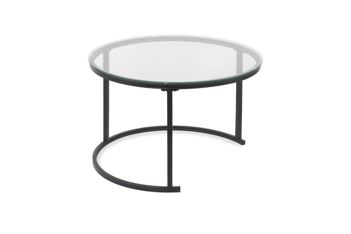 SET KLUB STOLIĆA višebojno, crna, bijela, prozirno  metal, staklo  - bijela/višebojno, Design, staklo/metal (50-70/50-70/38-45cm) - MID.YOU
