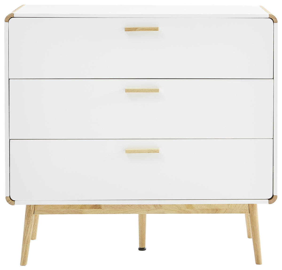 KOMMODE 104/98/40 cm  in Weiss, Naturfarben  - Weiss/Naturfarben, Design, Holz/Holzwerkstoff (104/98/40cm) - MID.YOU
