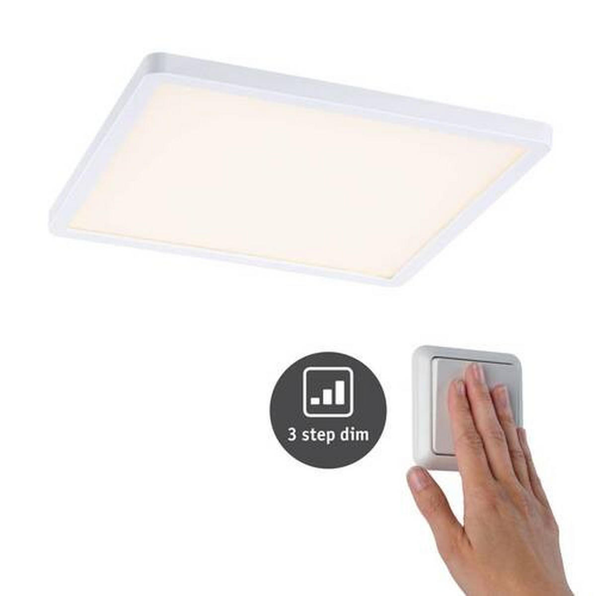 LED-PANEEL  - Weiß, Design, Kunststoff (23/23cm) - Paulmann
