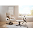 RELAXSESSELSET Cord Relaxfunktion, Hocker    - Beige/Schwarz, Design, Textil/Metall (77/107/75cm) - Xora