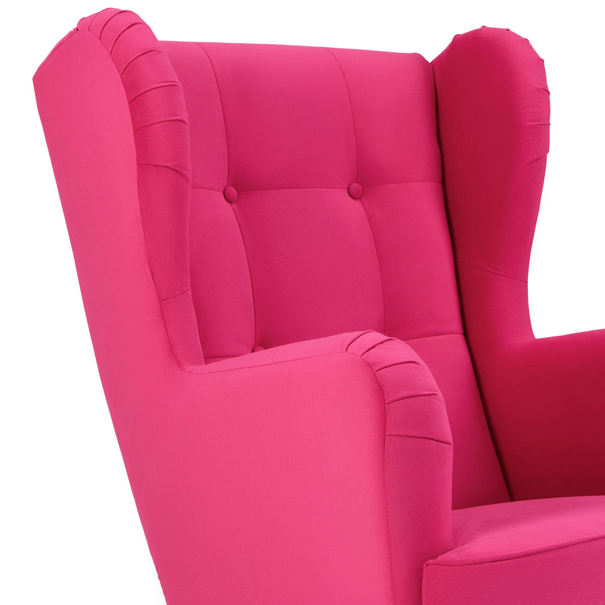 FÅTÖLJ i textil, trämaterial pink  - pink/svart, trämaterial/trä (78/102/98cm) - MID.YOU