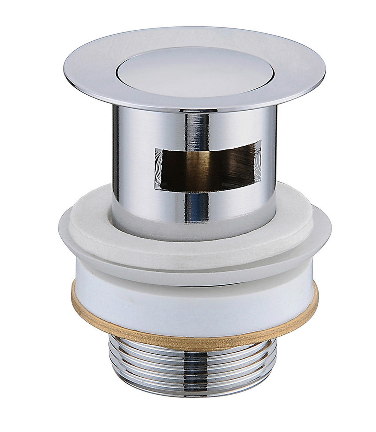 ABLAUFVENTIL  - Chromfarben, Basics, Kunststoff/Metall (4cm) - Schütte