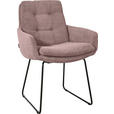 ARMLEHNSTUHL  Stoffauswahl, Typenauswahl, Gestellauswahl Cord  - Altrosa/Schwarz, Design, Textil/Metall (63/90/69cm) - Johann Jakob