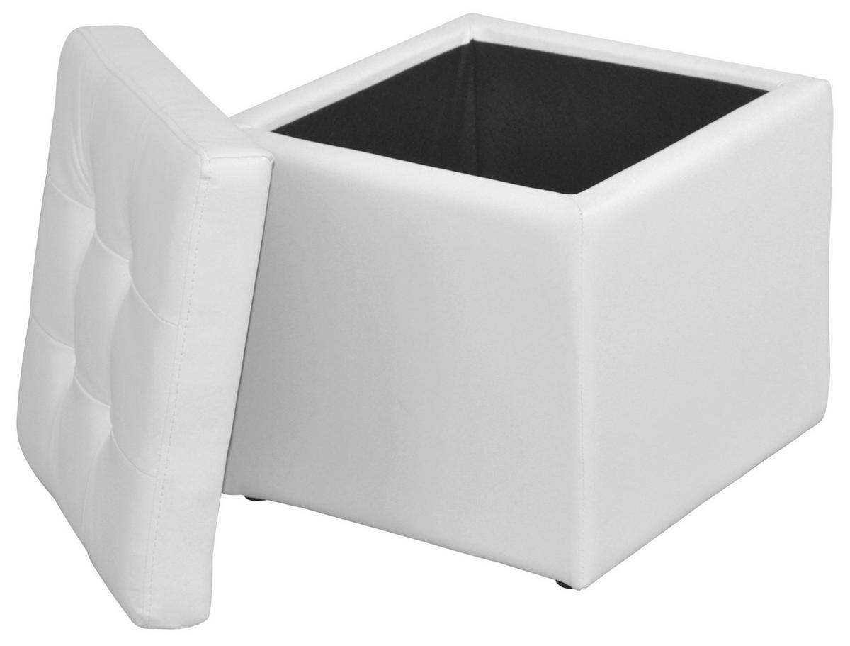 SITZBOX Uni  - Weiß, Design, Kunststoff (41/41/40cm) - MID.YOU