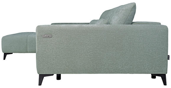 ECKSOFA  in Chenille Hellgrau  222/279 cm  - Hellgrau/Schwarz, KONVENTIONELL, Kunststoff/Textil (222/279cm) - Hom`in