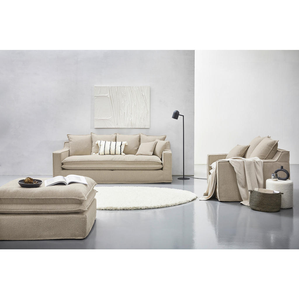 Thumbnail - Livetastic Hocker, Beige, Textil, 90x46x105 cm, Made in EU, Wohnzimmer, Hocker, Sitzhocker