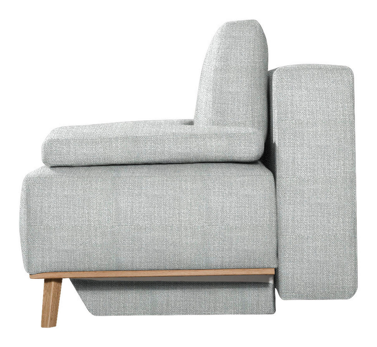 BOXSPRINGSOFA Grau  - Grau, Design, Holz/Textil (203/97/107cm) - Dieter Knoll