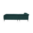 ECKSOFA in Struktur Petrol 205/280 cm - Petrol/Schwarz, Design, Textil/Metall (205/280cm) - Xora