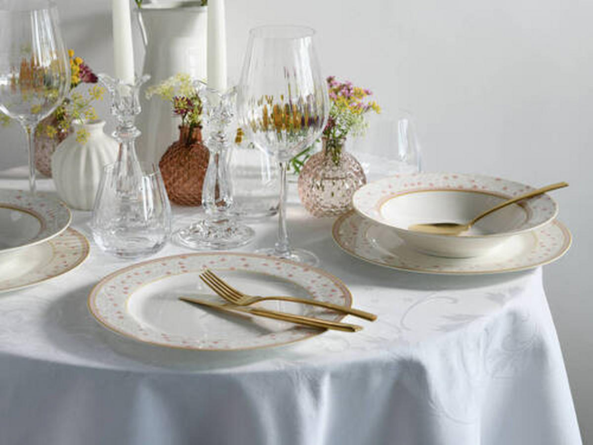 JEDÁLENSKÝ SERVIS, nový kostný porcelán (new bone china) - perleťová, Trend, keramika - Creatable