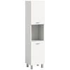 MIDISCHRANK 30/125/29 cm  - Silberfarben/Weiß, MODERN, Holzwerkstoff/Kunststoff (30/125/29cm) - MID.YOU